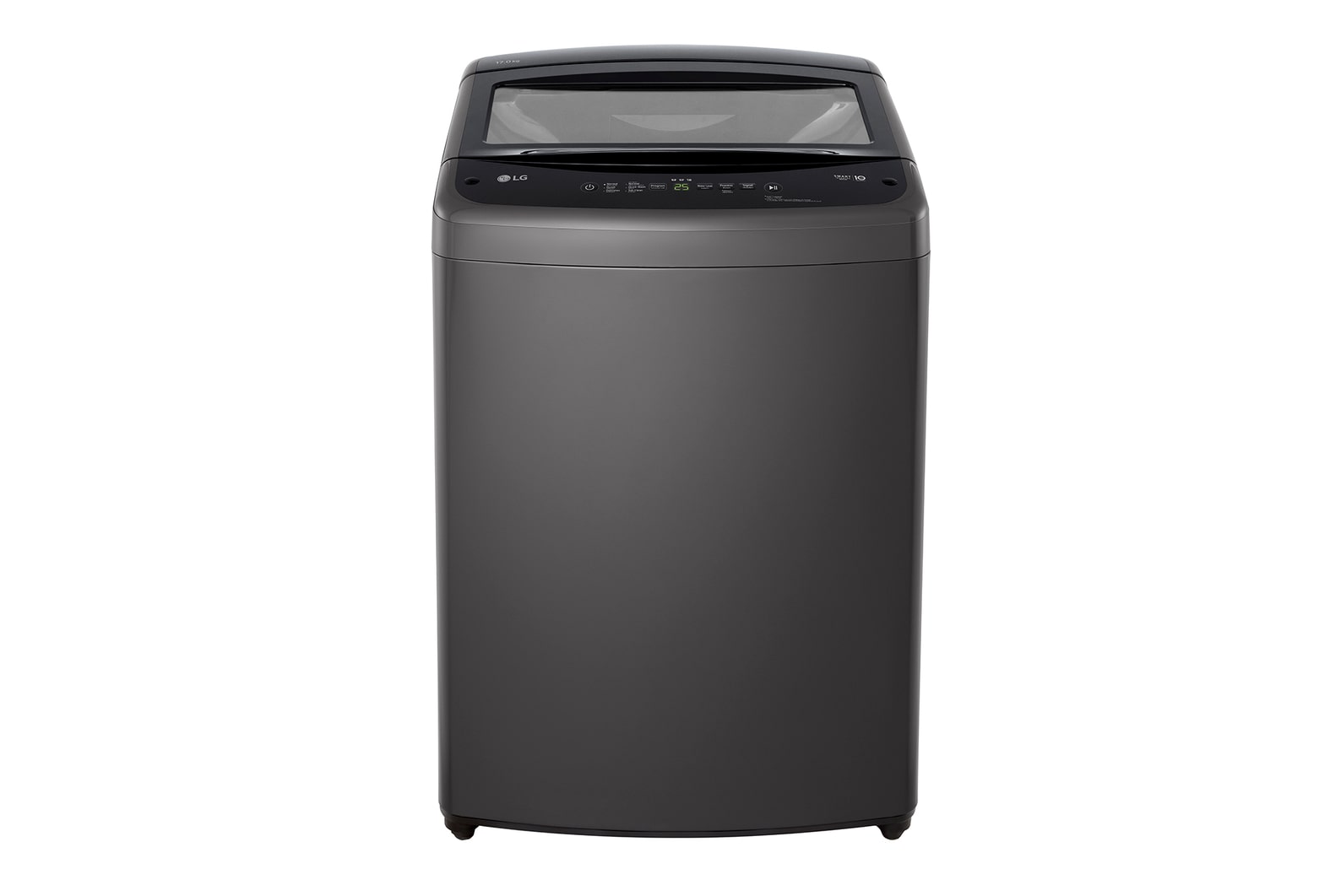 Front view of New Top Load Washing Machine-17kg Middle Black T17V1NDHG2